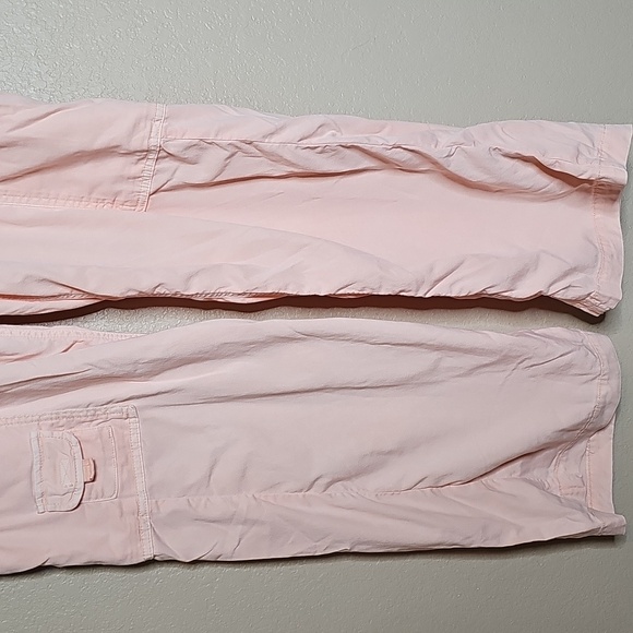 American Eagle Dreamy Drape Stretch Cargo Super High Waist Baggy Pants 6 Peach - Picture 4 of 10